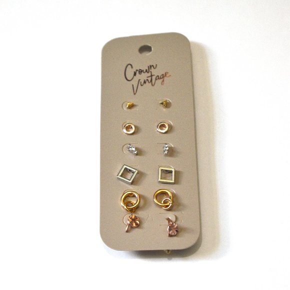 Crown Vintage Earring Set - Picture 1 of 4